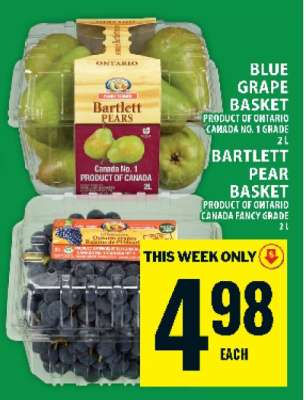 Blue Grape Basket / Bartlett Pear Basket