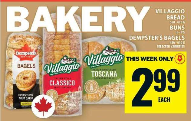 Villaggio Bread, Buns & Dempster's Bagels