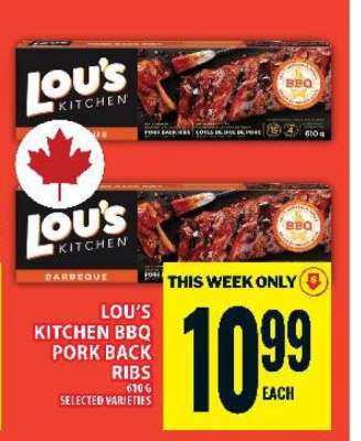 LOU’S KITCHEN BBQ PORK BACK RIBS