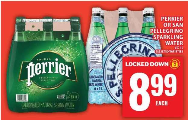 Perrier or San Pellegrino Sparkling Water