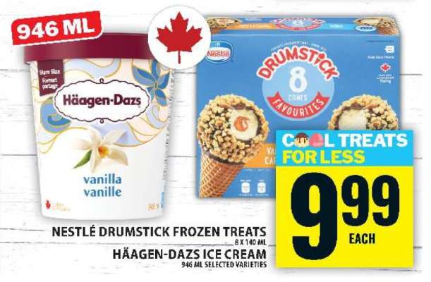 Nestlé Drumstick Frozen Treats / Häagen-Dazs Ice Cream