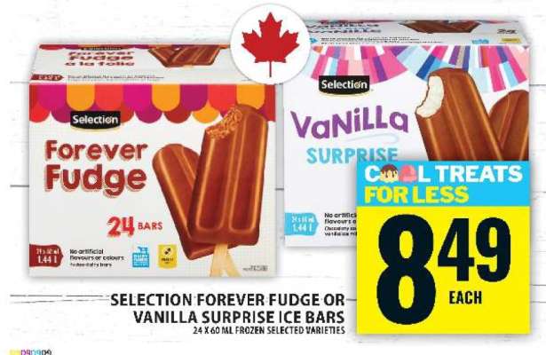 SELECTION FOREVER FUDGE OR VANILLA SURPRISE ICE BARS