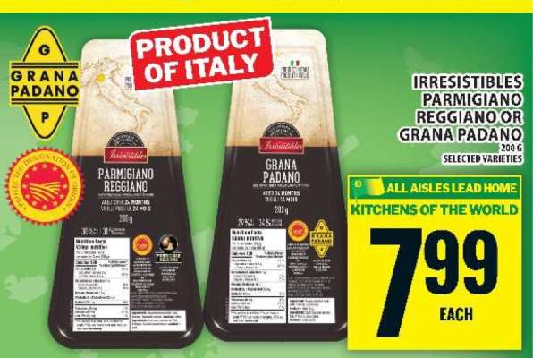 IRRESISTIBLES PARMIGIANO REGGIANO OR GRANA PADANO