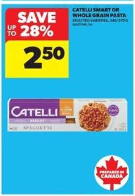 CATELLI SMART OR WHOLE GRAIN PASTA