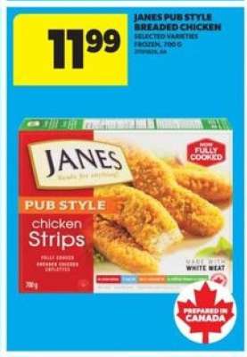 JANES PUB STYLE BREADED CHICKEN