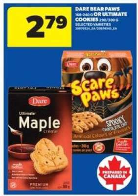 Dare Bear Paws or Ultimate Cookies