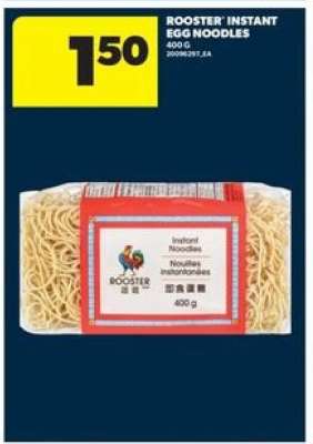 ROOSTER INSTANT EGG NOODLES
