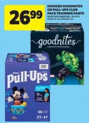 Huggies Goodnites or Pull-Ups Club Pack Training Pants