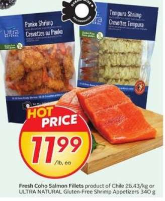 fresh Coho salmon fillets