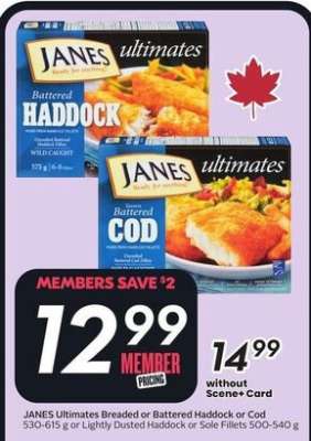 JANES Ultimates Breaded or Battered Haddock or Cod