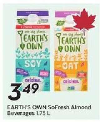 EARTH'S OWN SoFresh Almond Beverages