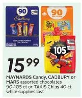 MAYNARDS Candy, CADBURY or MARS assorted chocolates