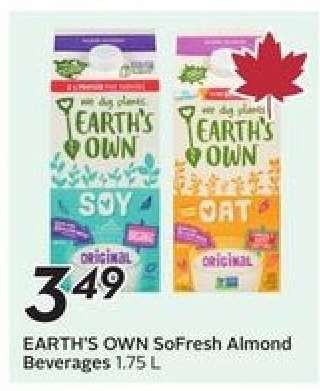 EARTH'S OWN SoFresh Almond Beverages