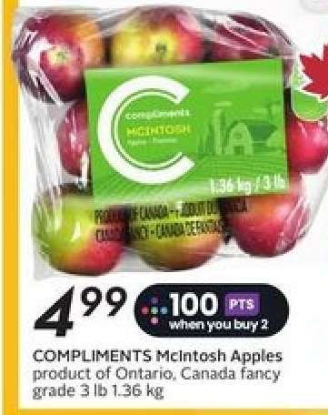 COMPLIMENTS McIntosh Apples