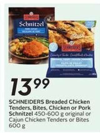 SCHNEIDERS Breaded Chicken Tenders, Bites, Chicken or Pork Schnitzel