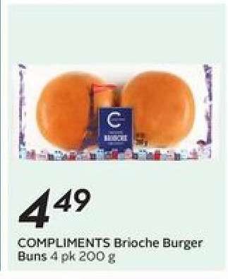 COMPLIMENTS Brioche Burger Buns