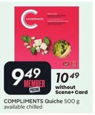 COMPLIMENTS Quiche 500 g