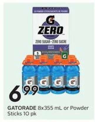 GATORADE 8x355 mL or Powder Sticks 10 pk