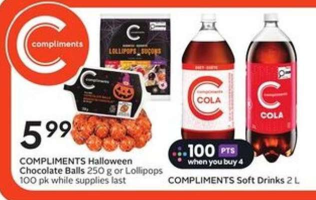 COMPLIMENTS Halloween Chocolate Balls or Lollipops