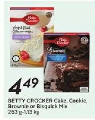 BETTY CROCKER Cake, Cookie, Brownie or Bisquick Mix