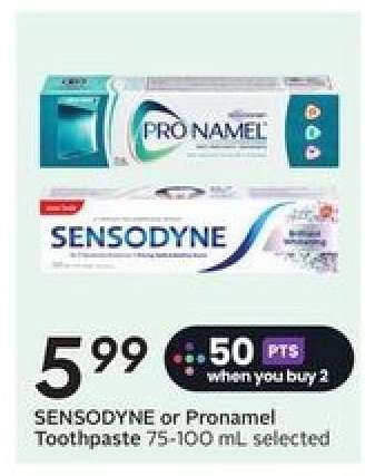 Sensodyne or Pronamel Toothpaste