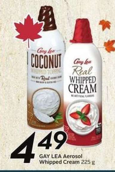 GAY LEA Aerosol Whipped Cream 225 g