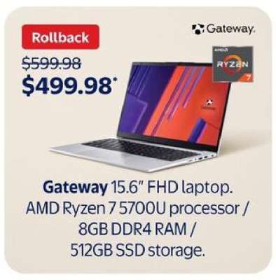 Gateway 15.6" FHD laptop