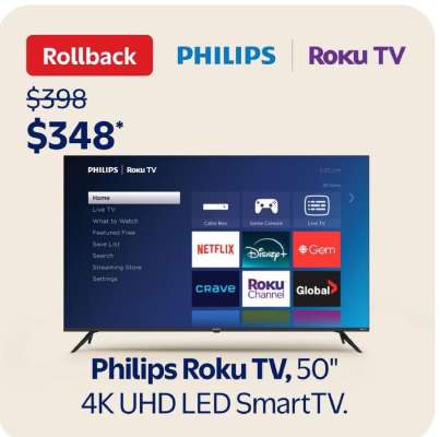 Philips Roku TV, 50"