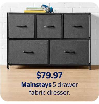 Mainstays 5 drawer fabric dresser