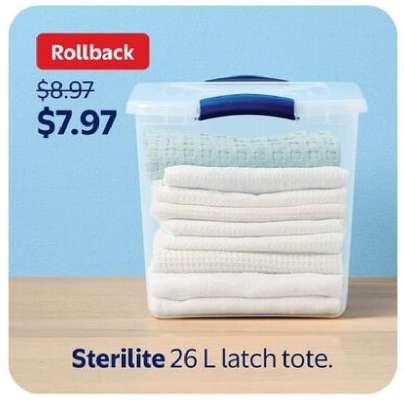 Sterilite 26 L latch tote