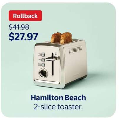 Hamilton Beach 2-slice toaster