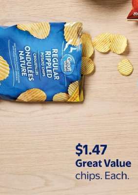 Great Value Regular Rippled Potato Chips