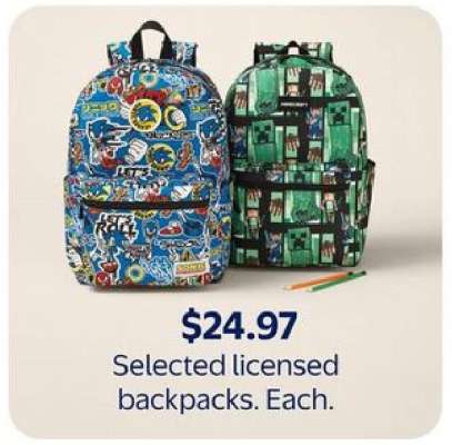 Selected Licensed Backpacks