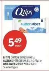 WATERWIPES BABY WIPES (60's)