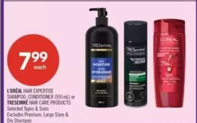L'ORÉAL HAIR EXPERTISE SHAMPOO, CONDITIONER (591ml) or TRESemmé HAIR CARE PRODUCTS