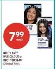 NICE'N EASY HAIR COLOUR or ROOT TOUCH-UP