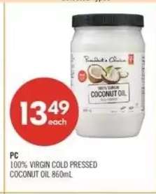 PC 100% VIRGIN COLD PRESSED COCONUT OIL 860mL