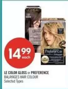 LE COLOR GLOSS or PREFERENCE