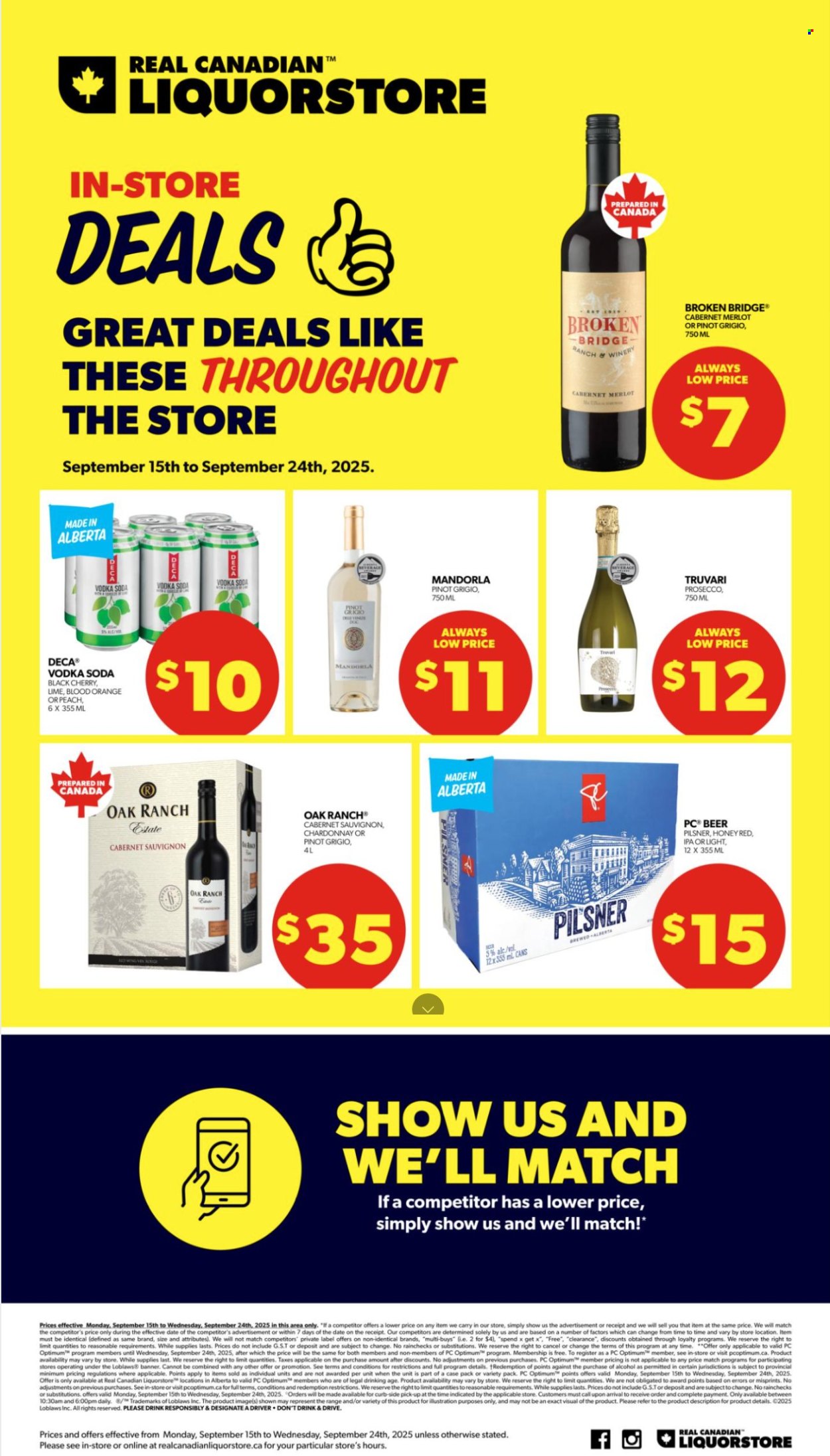 Real Canadian Liquorstore flyer - September 15, 2025 - September 24, 2025. Page 1