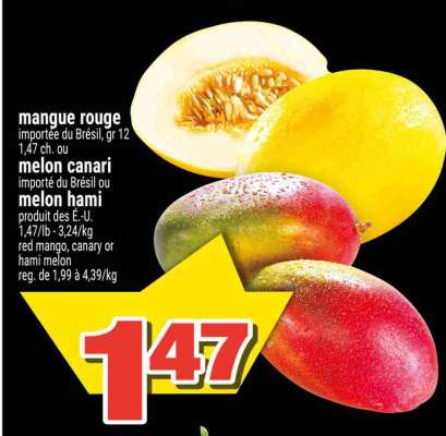 mangue rouge ou melon canari ou melon hami