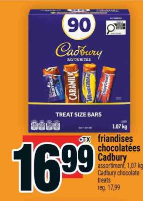 FRIANDISES CHOCOLATÉES CADBURY