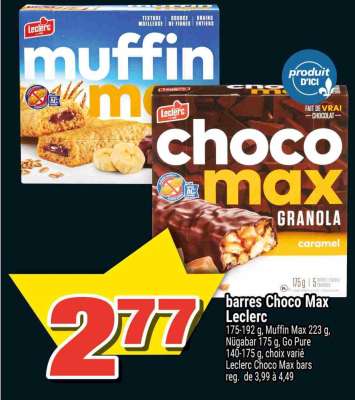 BARRES CHOCO MAX LECLERC