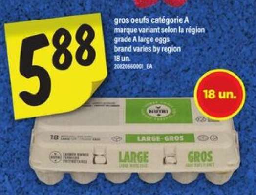 Gros oeufs catégorie A