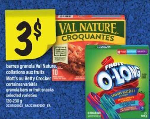Val Nature Croquantes, Fruit O Long