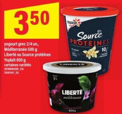 Yoplait Source Protéines / Liberté Méditerranée
