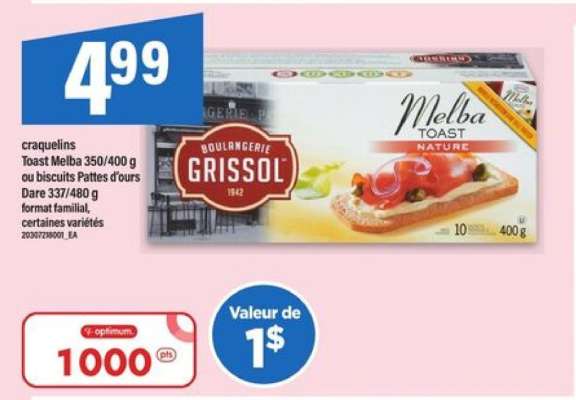 Boulangerie Grissol Melba Toast