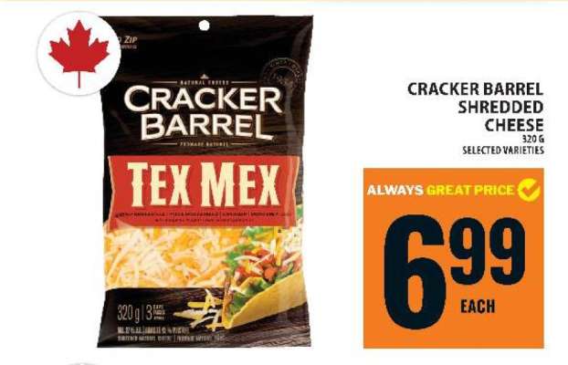 Cracker Barrel Shredded Cheese