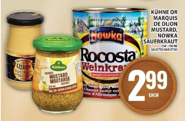 Kühne or Marquis de Dijon Mustard, Nowka Sauerkraut