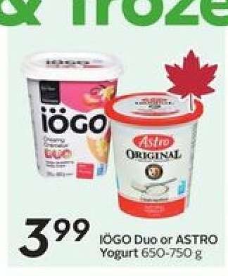 IÖGO Duo or ASTRO Yogurt