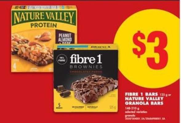 Fibre 1 Bars or Nature Valley Granola Bars